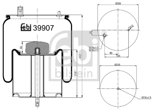 Metallipalje, ilmajousitus FEBI BILSTEIN 39907