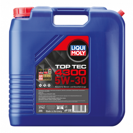 Moottoriöljy LIQUI MOLY TOP TEC 4300 5W30 20L