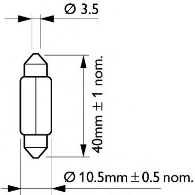 Polttimo, rekisterikilvenvalo PHILIPS 13866CP