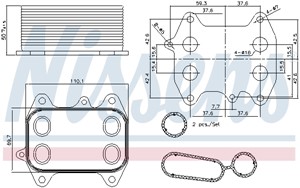 Öljynjäähdytin, moottoriöljy, AUDI,SEAT,SKODA,VW, 03L115389B, 03L115389C, 03L115389D, 03L115389G, 03L115389H, 03L117021B, 03L117021C