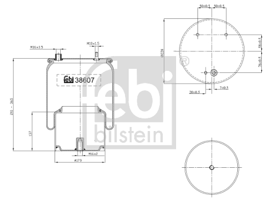 Metallipalje, ilmajousitus FEBI BILSTEIN 38607