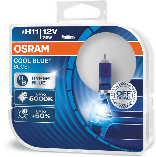 Halogeeni poltin OSRAM COOL BLUE BOOST OFF-ROAD 12V H11 75W X2