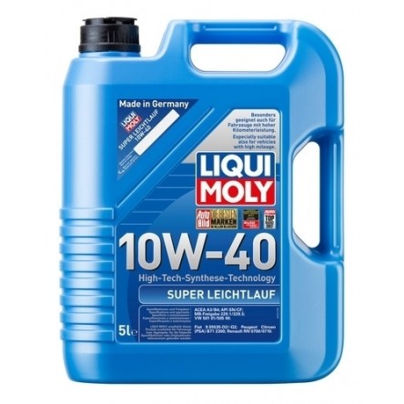 Moottoriöljy LIQUI MOLY SUPER LEICHTLAUF 10W40 5L