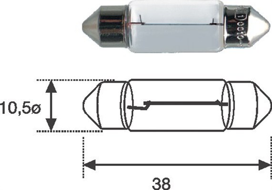 Polttimo, rekisterikilvenvalo MAGNETI MARELLI 009461100000