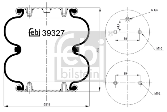 Metallipalje, ilmajousitus FEBI BILSTEIN 39327