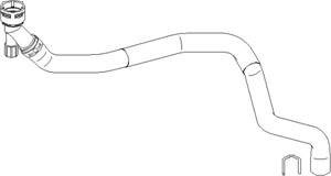 Jäähdyttimen letku, Alla, VW NEW BEETLE, 1C0 122 051, 1C0 122 051H