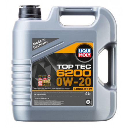 Moottoriöljy LIQUI MOLY TOP TEC 6200 0W20 4L