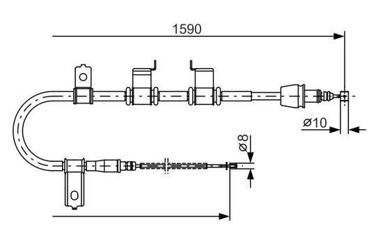 Käsijarruvaijeri BOSCH 1 987 482 072