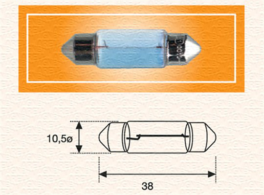 Polttimo, rekisterikilvenvalo MAGNETI MARELLI 009423100000