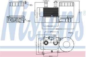 Öljynjäähdytin, moottoriöljy, FORD TOURNEO CONNECT, TRANSIT CONNECT, 1420678, 7T1Q68624AA, 7T1Q6B624AA
