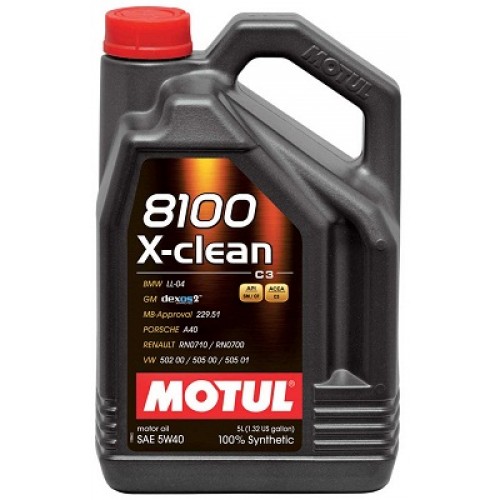 Moottoriöljy MOTUL 8100 X-CLEAN 5W40 5L