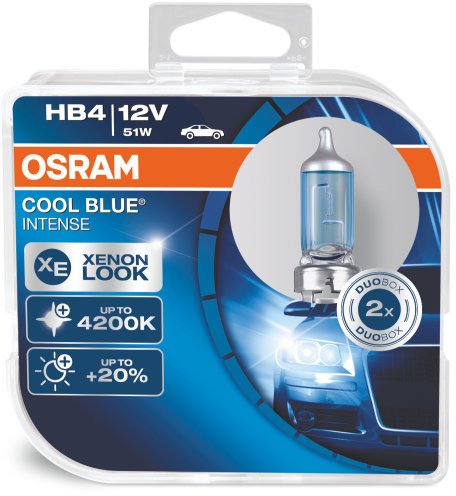 Halogeeni poltin OSRAM COOL BLUE INTENSE 12V HB4 51W 2X