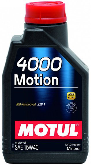 Moottoriöljy MOTUL 4000 MOTION 15W40 1L