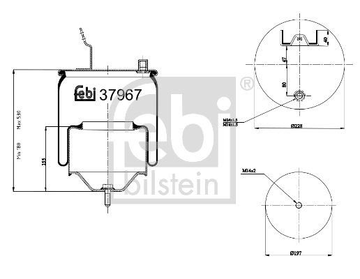 Metallipalje, ilmajousitus FEBI BILSTEIN 37967