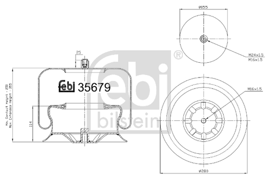 Metallipalje, ilmajousitus FEBI BILSTEIN 35679