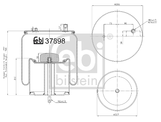Metallipalje, ilmajousitus FEBI BILSTEIN 37898