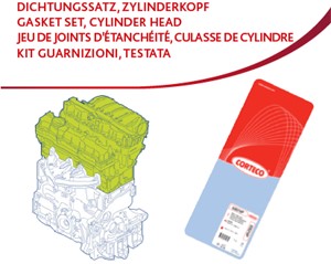 Tiivistesarja, sylinterikansi, SEAT TERRA, TERRA Skåp / kombi, VW POLO Classic, POLO II, POLO Coupé, POLO Skåp/halvkombi, 031 198 012 B,