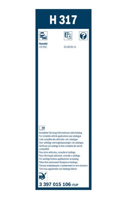 Wiper Blade BOSCH 3 397 015 106